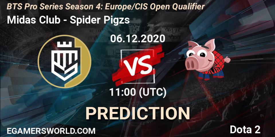 Prognoza Midas Club - Spider Pigzs. 06.12.2020 at 11:09, Dota 2, BTS Pro Series Season 4: Europe/CIS Open Qualifier