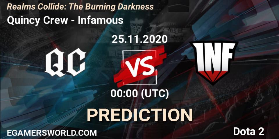 Prognoza Quincy Crew - Infamous. 24.11.2020 at 23:58, Dota 2, Realms Collide: The Burning Darkness