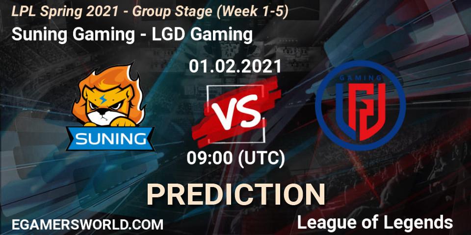 Prognoza Suning Gaming - LGD Gaming. 01.02.2021 at 09:21, LoL, LPL Spring 2021 - Group Stage (Week 1-5)