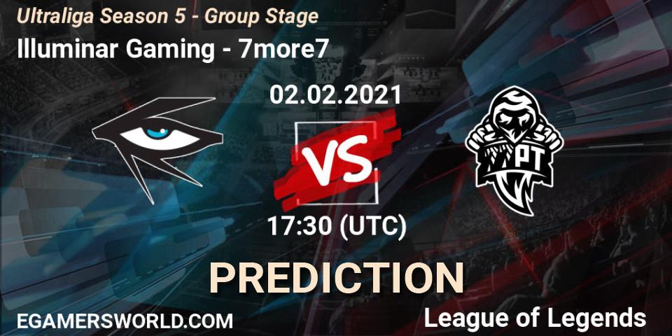 Prognoza Illuminar Gaming - 7more7. 02.02.2021 at 17:30, LoL, Ultraliga Season 5 - Group Stage