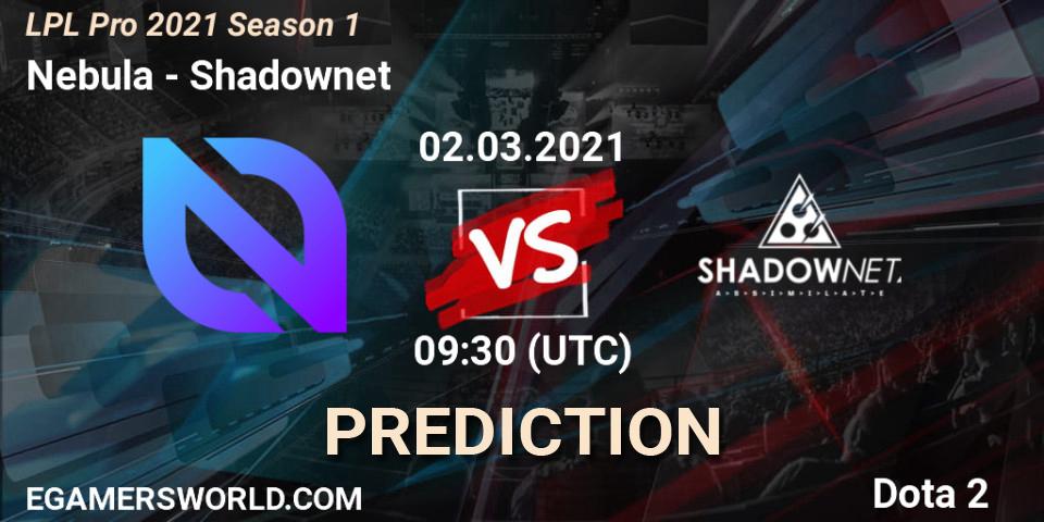 Prognoza Nebula - Shadownet. 02.03.2021 at 09:49, Dota 2, LPL Pro 2021 Season 1