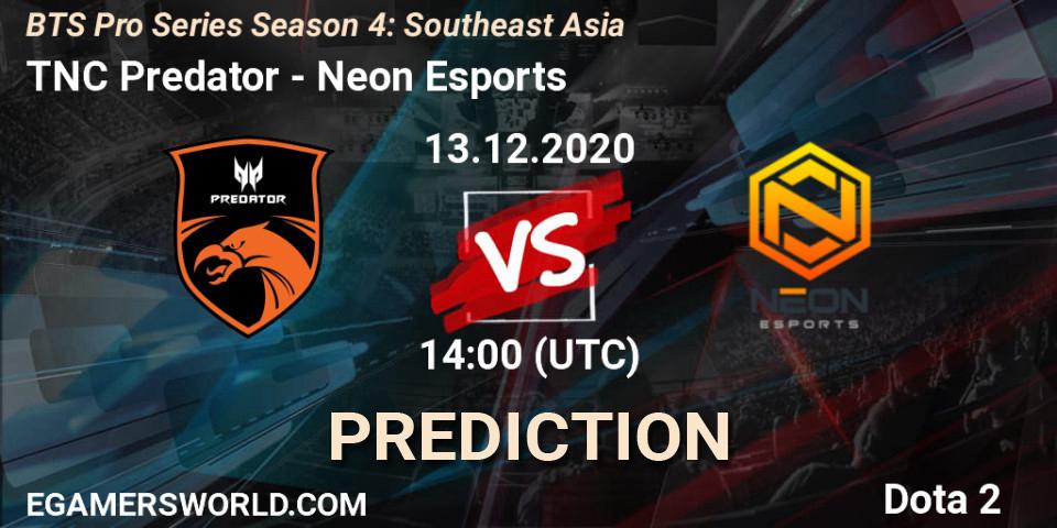 Prognoza TNC Predator - Neon Esports. 14.12.2020 at 10:35, Dota 2, BTS Pro Series Season 4: Southeast Asia