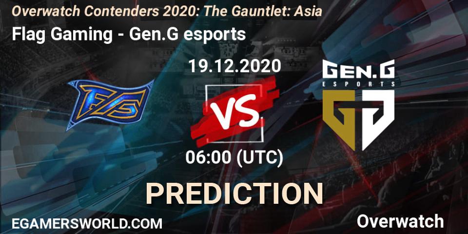 Prognoza Flag Gaming - Gen.G esports. 19.12.20, Overwatch, Overwatch Contenders 2020: The Gauntlet: Asia