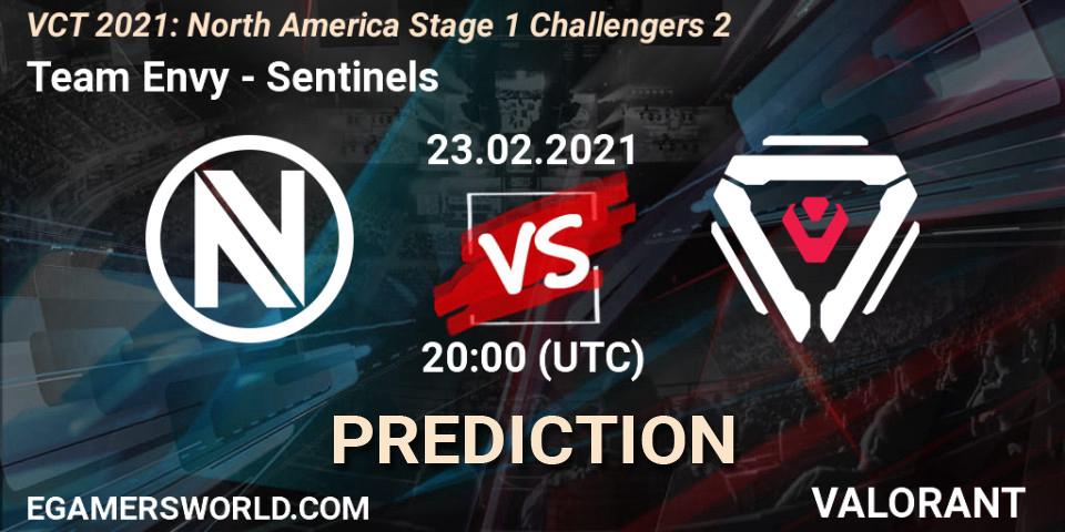 Prognoza Team Envy - Sentinels. 23.02.2021 at 20:00, VALORANT, VCT 2021: North America Stage 1 Challengers 2