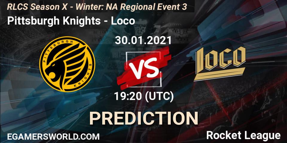 Prognoza Pittsburgh Knights - Loco. 30.01.2021 at 19:20, Rocket League, RLCS Season X - Winter: NA Regional Event 3