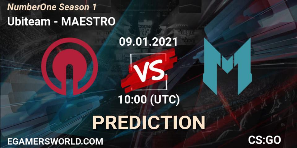 Prognoza Ubiteam - MAESTRO. 09.01.2021 at 10:10, Counter-Strike (CS2), NumberOne Season 1