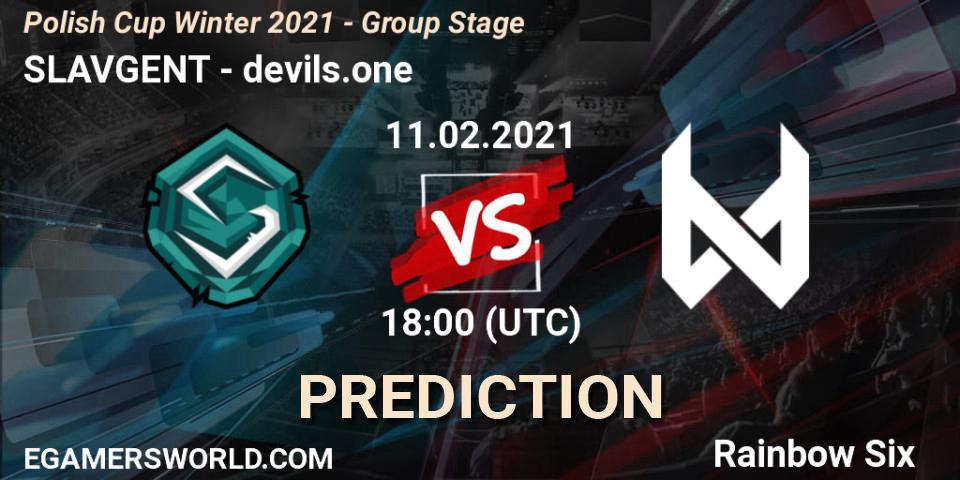 Prognoza SLAVGENT - devils.one. 11.02.2021 at 18:00, Rainbow Six, Polish Cup Winter 2021 - Group Stage