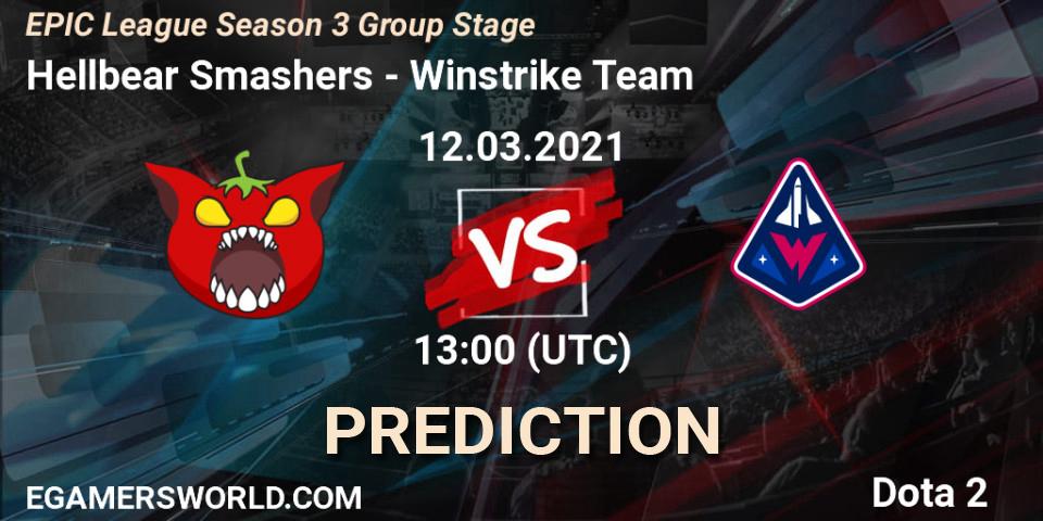 Prognoza Hellbear Smashers - Winstrike Team. 12.03.2021 at 13:01, Dota 2, EPIC League Season 3 Group Stage