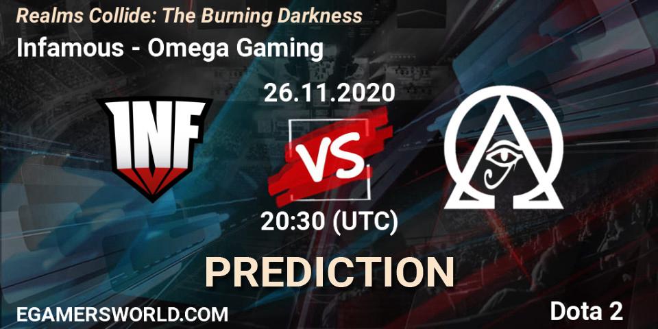 Prognoza Infamous - Omega Gaming. 26.11.20, Dota 2, Realms Collide: The Burning Darkness