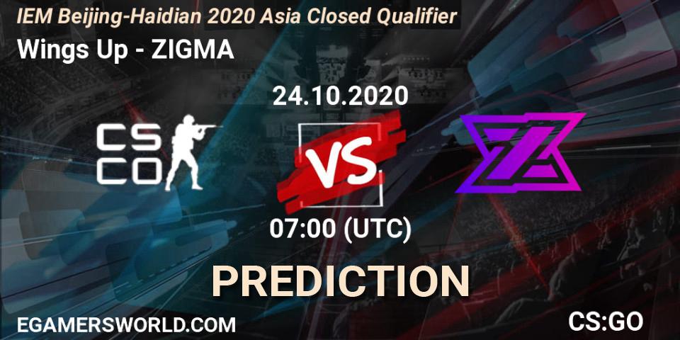 Prognoza Wings Up - ZIGMA. 24.10.2020 at 07:00, Counter-Strike (CS2), IEM Beijing-Haidian 2020 Asia Closed Qualifier