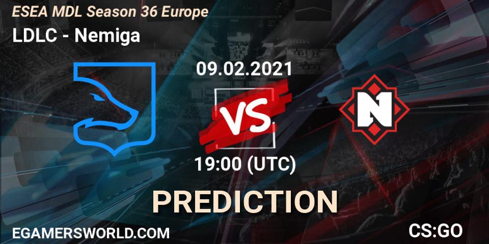 Prognoza LDLC - Nemiga. 09.02.2021 at 18:05, Counter-Strike (CS2), MDL ESEA Season 36: Europe - Premier division