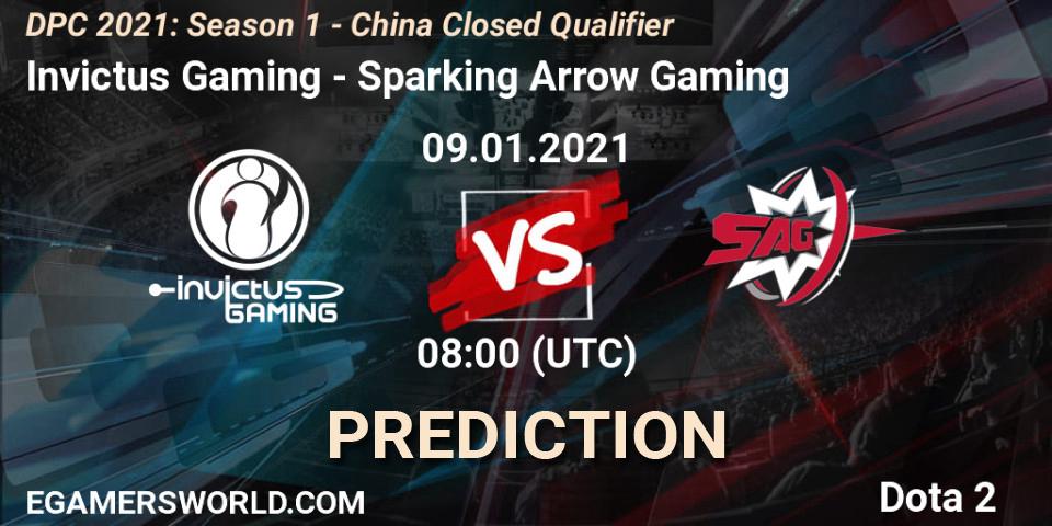 Prognoza Invictus Gaming - Sparking Arrow Gaming. 09.01.2021 at 08:05, Dota 2, DPC 2021: Season 1 - China Closed Qualifier