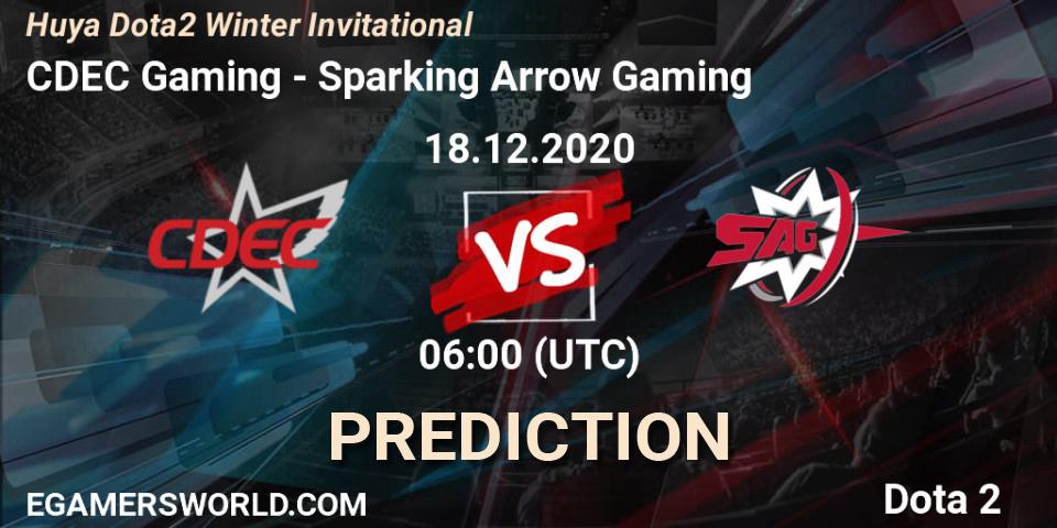 Prognoza CDEC Gaming - Sparking Arrow Gaming. 16.12.2020 at 09:14, Dota 2, Huya Dota2 Winter Invitational