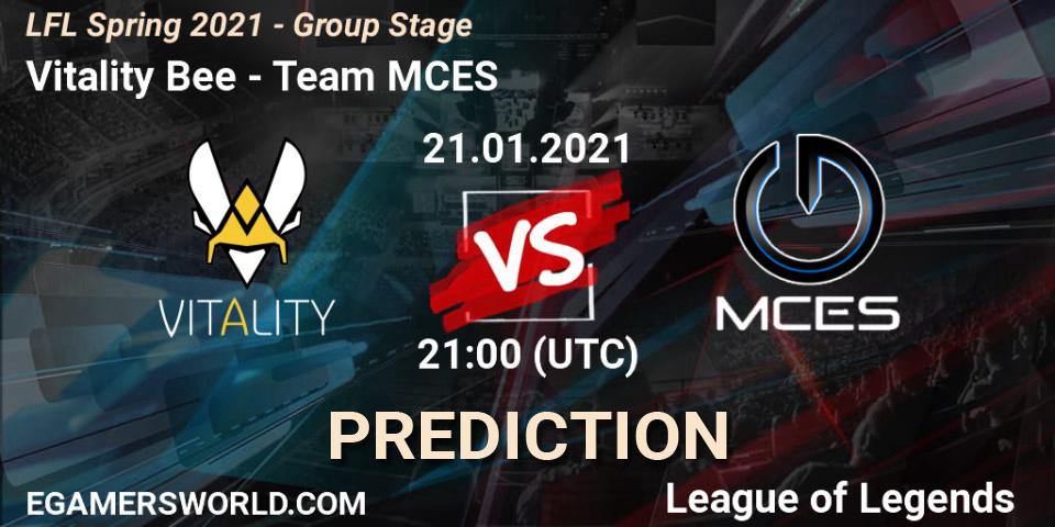 Prognoza Vitality Bee - Team MCES. 21.01.21, LoL, LFL Spring 2021 - Group Stage