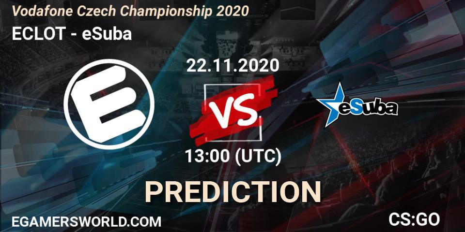 Prognoza ECLOT - eSuba. 22.11.2020 at 13:00, Counter-Strike (CS2), Vodafone Czech Championship 2020