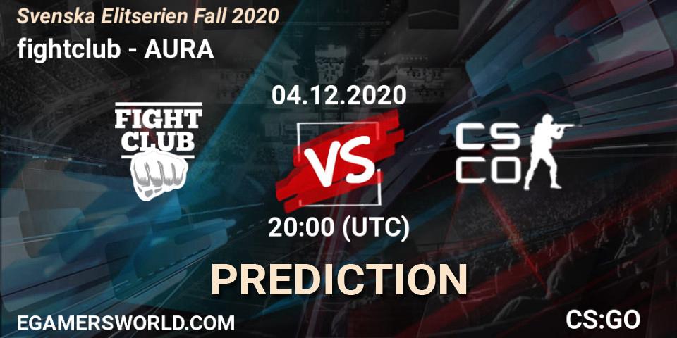Prognoza fightclub - AURA. 04.12.2020 at 20:35, Counter-Strike (CS2), Svenska Elitserien Fall 2020