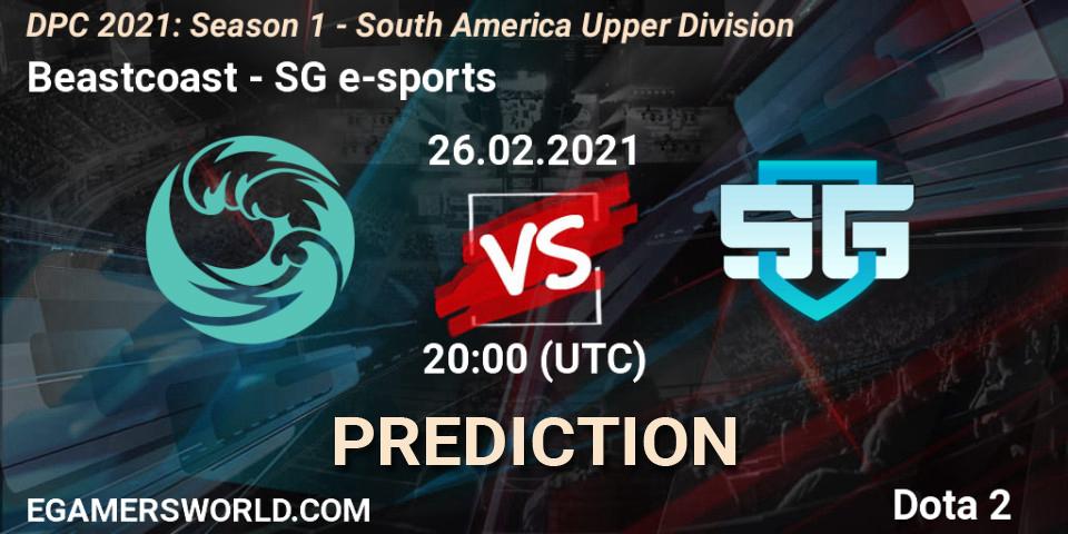 Prognoza Beastcoast - SG e-sports. 26.02.2021 at 20:02, Dota 2, DPC 2021: Season 1 - South America Upper Division