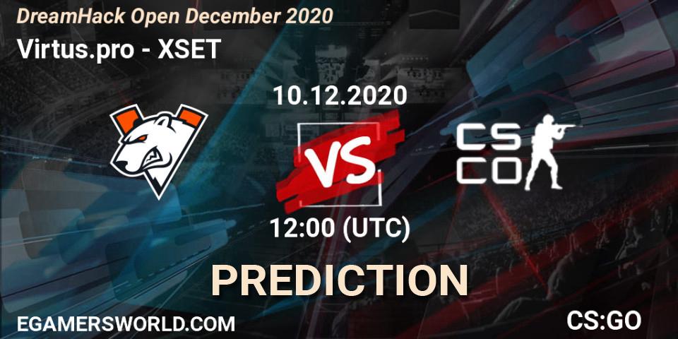Prognoza Virtus.pro - XSET. 10.12.2020 at 12:00, Counter-Strike (CS2), DreamHack Open December 2020