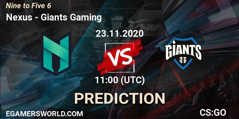 Prognoza Nexus - Giants Gaming. 23.11.20, CS2 (CS:GO), Nine to Five 6