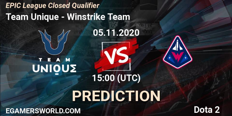 Prognoza Team Unique - Winstrike Team. 05.11.2020 at 13:26, Dota 2, EPIC League Closed Qualifier