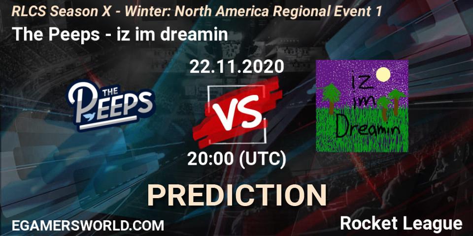 Prognoza The Peeps - iz im dreamin. 22.11.2020 at 20:00, Rocket League, RLCS Season X - Winter: North America Regional Event 1