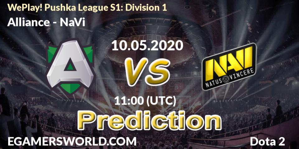 Prognoza Alliance - NaVi. 10.05.20, Dota 2, WePlay! Pushka League S1: Division 1