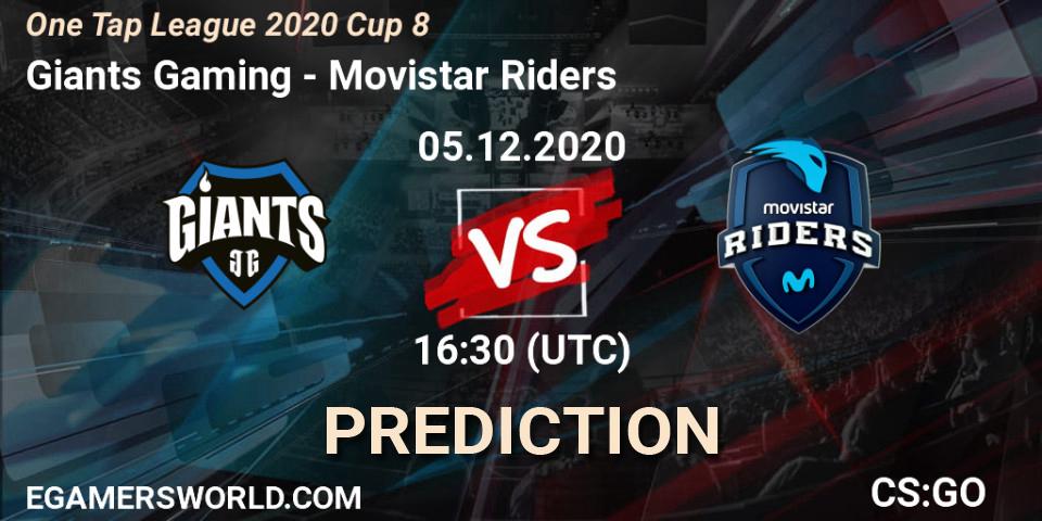 Prognoza Giants Gaming - Movistar Riders. 05.12.20, CS2 (CS:GO), One Tap League 2020 Cup 8