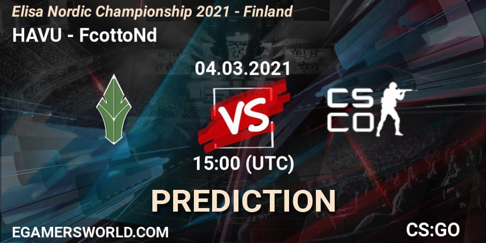 Prognoza HAVU - FcottoNd. 04.03.2021 at 15:00, Counter-Strike (CS2), Elisa Nordic Championship 2021 - Finland