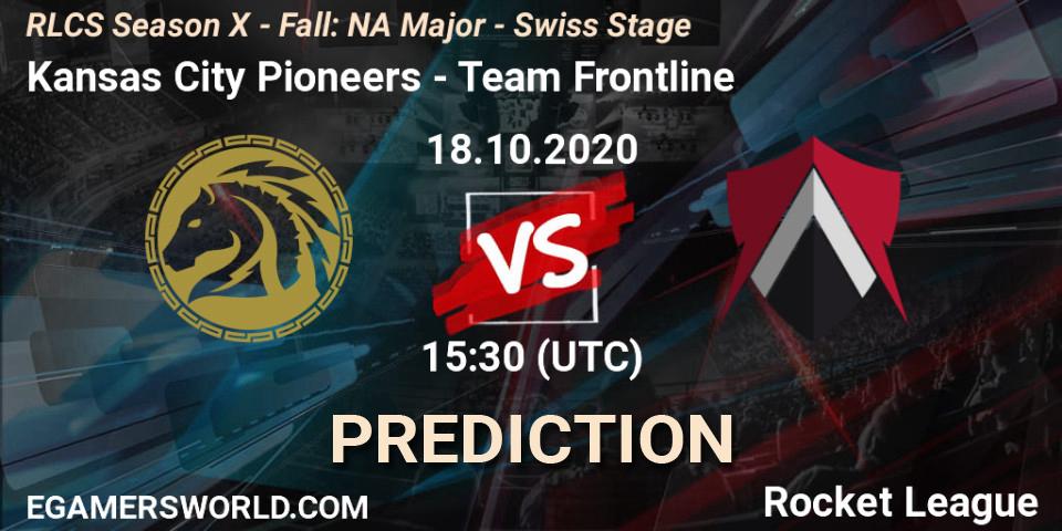 Prognoza Kansas City Pioneers - Team Frontline. 18.10.2020 at 15:30, Rocket League, RLCS Season X - Fall: NA Major - Swiss Stage