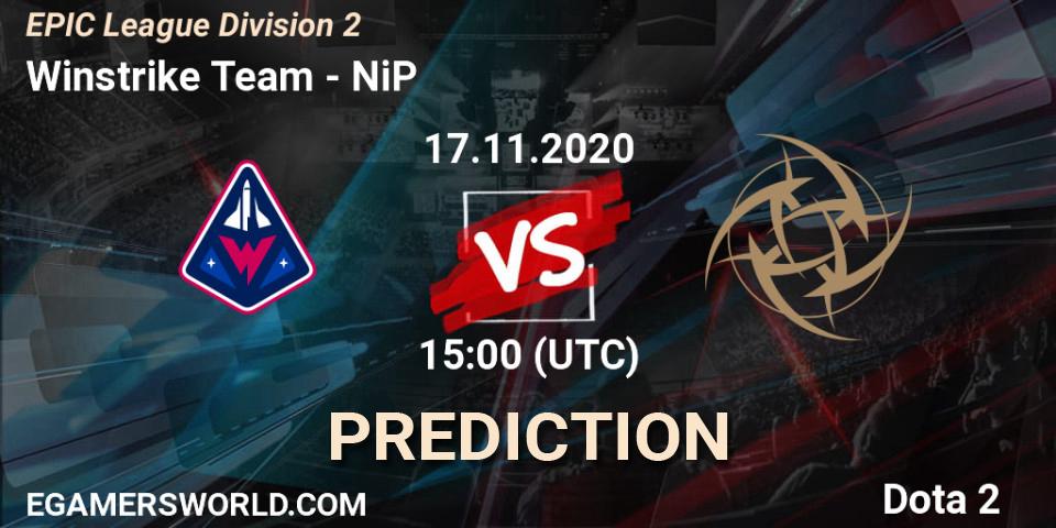 Prognoza Winstrike Team - NiP. 17.11.20, Dota 2, EPIC League Division 2
