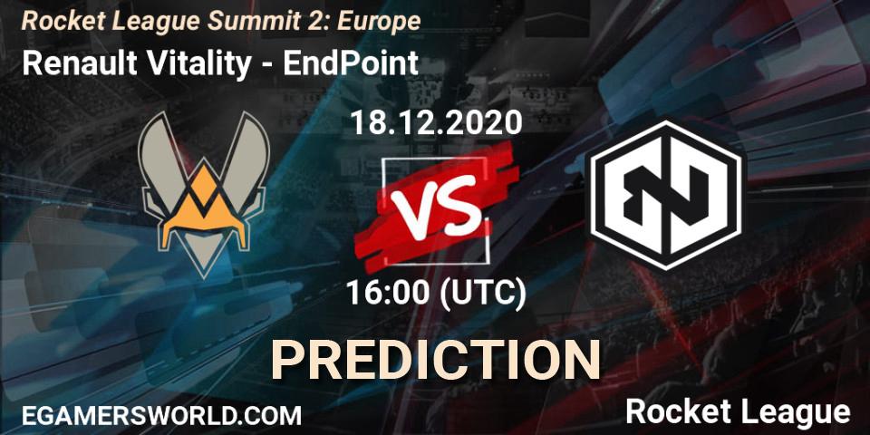 Prognoza Renault Vitality - EndPoint. 18.12.20, Rocket League, Rocket League Summit 2: Europe