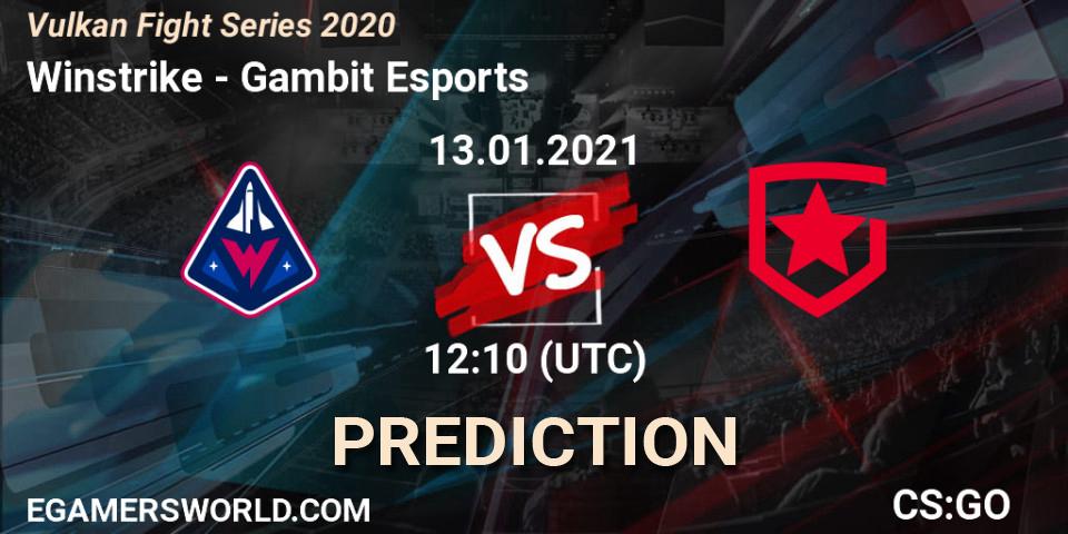 Prognoza Winstrike - Gambit Esports. 13.01.2021 at 12:10, Counter-Strike (CS2), Vulkan Fight Series 2020