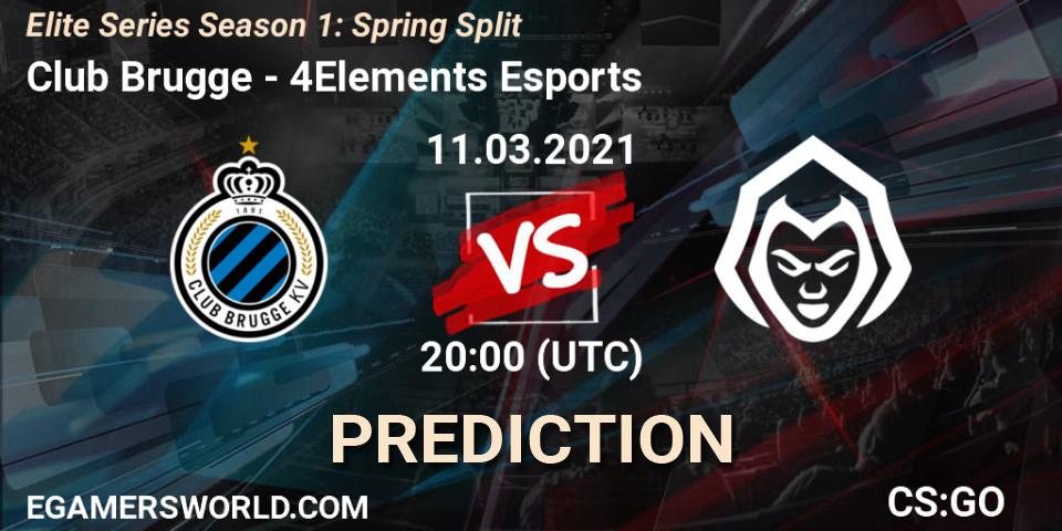 Prognoza Club Brugge - 4Elements Esports. 12.03.2021 at 20:00, Counter-Strike (CS2), Elite Series Season 1: Spring Split