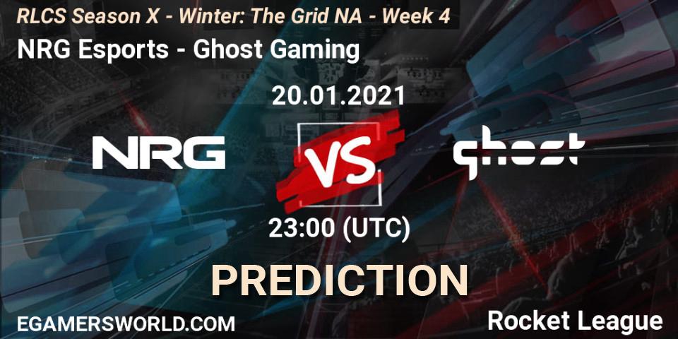 Prognoza NRG Esports - Ghost Gaming. 20.01.2021 at 23:00, Rocket League, RLCS Season X - Winter: The Grid NA - Week 4