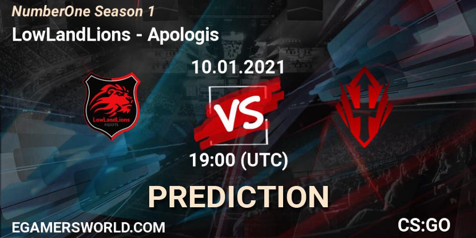 Prognoza LowLandLions - Apologis. 10.01.2021 at 19:00, Counter-Strike (CS2), NumberOne Season 1
