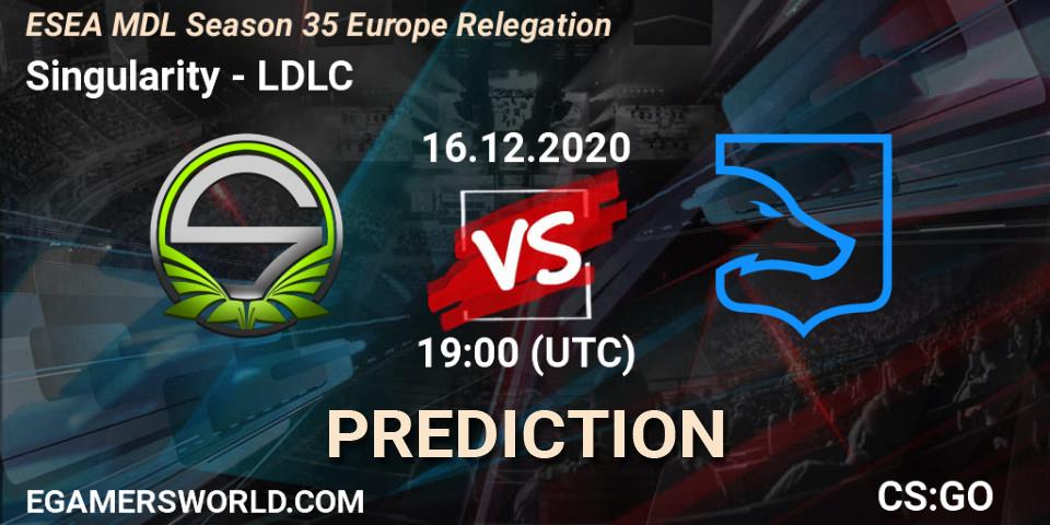 Prognoza Singularity - LDLC. 16.12.2020 at 19:00, Counter-Strike (CS2), ESEA MDL Season 35 Europe Relegation