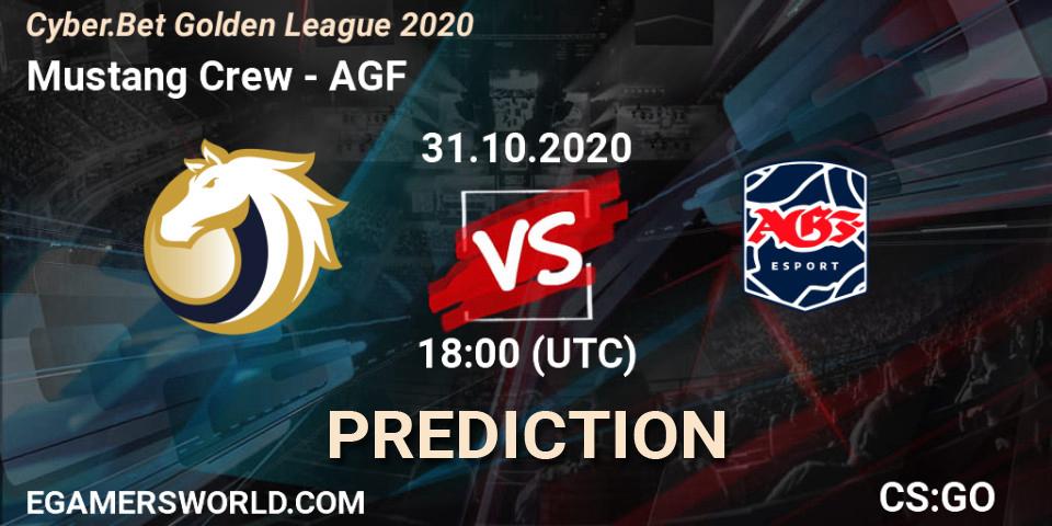 Prognoza Mustang Crew - AGF. 31.10.20, CS2 (CS:GO), Cyber.Bet Golden League 2020