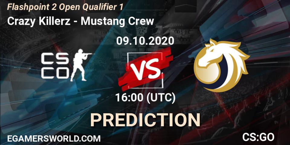 Prognoza Crazy Killerz - Mustang Crew. 09.10.20, CS2 (CS:GO), Flashpoint 2 Open Qualifier 1