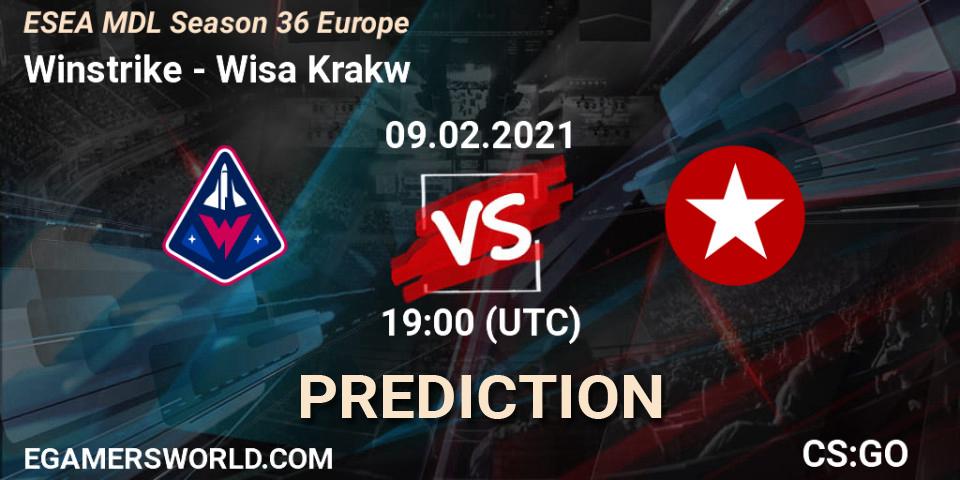 Prognoza Winstrike - Wisła Kraków. 09.02.2021 at 18:05, Counter-Strike (CS2), MDL ESEA Season 36: Europe - Premier division