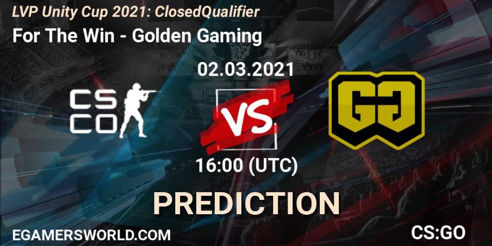 Prognoza For The Win - Golden Gaming. 02.03.2021 at 16:00, Counter-Strike (CS2), LVP Unity Cup Spring 2021: Closed Qualifier