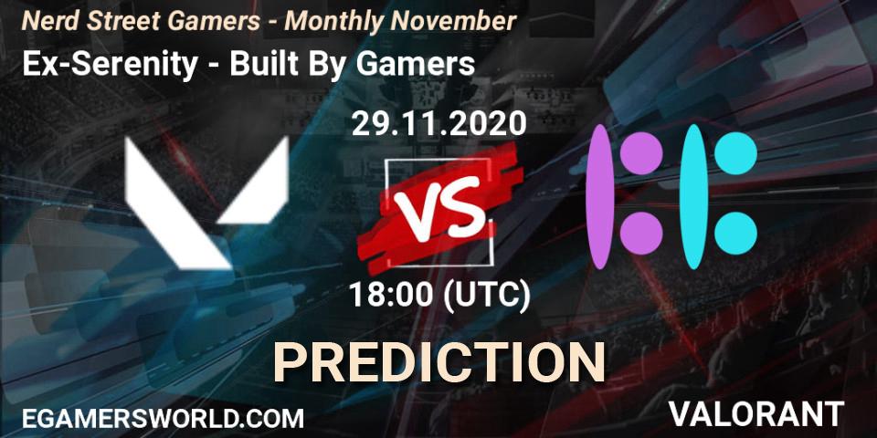 Prognoza Ex-Serenity - Built By Gamers. 29.11.2020 at 18:00, VALORANT, Nerd Street Gamers - Monthly November