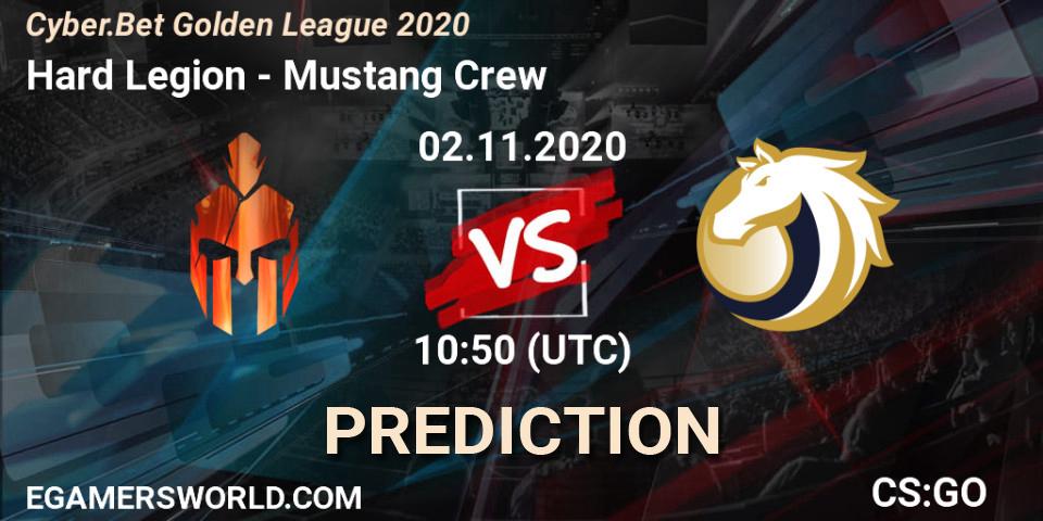 Prognoza Hard Legion - Mustang Crew. 02.11.20, CS2 (CS:GO), Cyber.Bet Golden League 2020