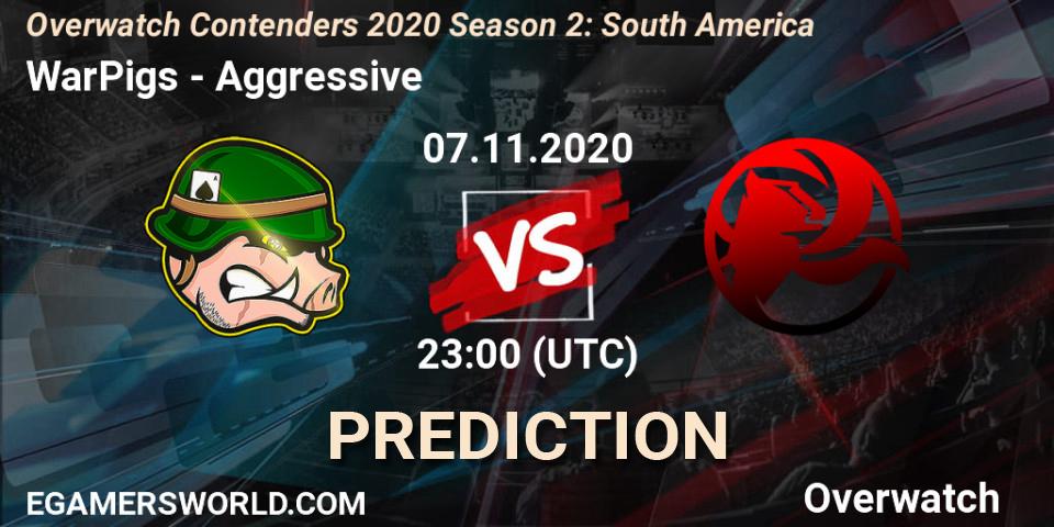 Prognoza WarPigs - Aggressive. 08.11.2020 at 01:30, Overwatch, Overwatch Contenders 2020 Season 2: South America