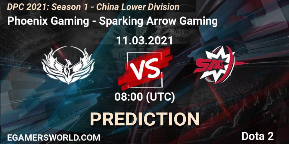Prognoza Phoenix Gaming - Sparking Arrow Gaming. 11.03.2021 at 08:04, Dota 2, DPC 2021: Season 1 - China Lower Division