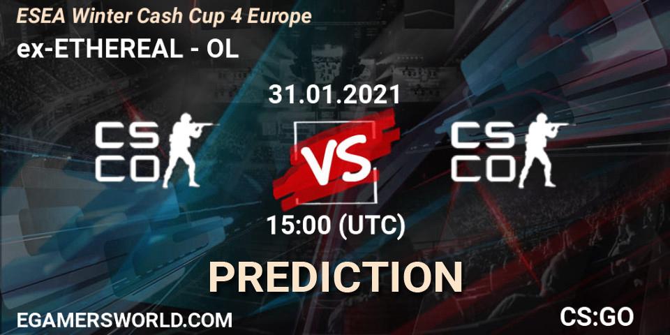 Prognoza ex-ETHEREAL - OL. 31.01.2021 at 15:00, Counter-Strike (CS2), ESEA Cash Cup - Europe: Winter 2020 #4