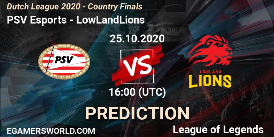 Prognoza PSV Esports - LowLandLions. 25.10.2020 at 17:03, LoL, Dutch League 2020 - Country Finals