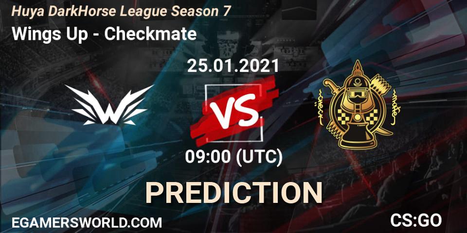 Prognoza Wings Up - Checkmate. 25.01.2021 at 09:00, Counter-Strike (CS2), Huya DarkHorse League Season 7