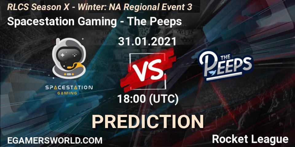 Prognoza Spacestation Gaming - The Peeps. 31.01.2021 at 18:00, Rocket League, RLCS Season X - Winter: NA Regional Event 3