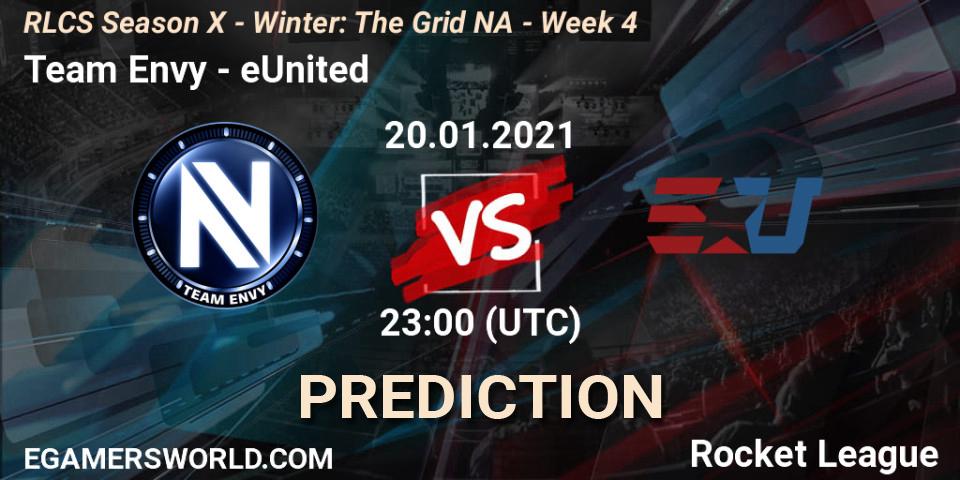 Prognoza Team Envy - eUnited. 20.01.2021 at 23:00, Rocket League, RLCS Season X - Winter: The Grid NA - Week 4