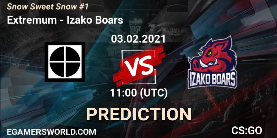 Prognoza Extremum - Izako Boars. 03.02.2021 at 11:30, Counter-Strike (CS2), Snow Sweet Snow #1